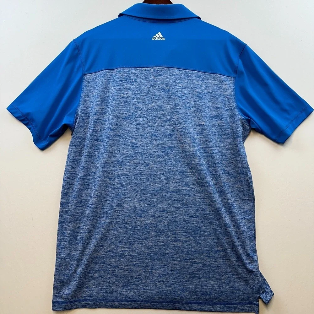 Adidas Golf PureMotion Polo Shirt Men's Large Wyoming Antelope Flats Raglan Blue